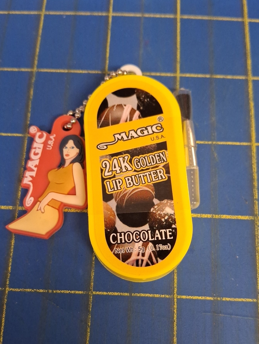 Magic 24K Golden Lip Butter 5g New Sealed Case  Keychain - CHOCOLATE
